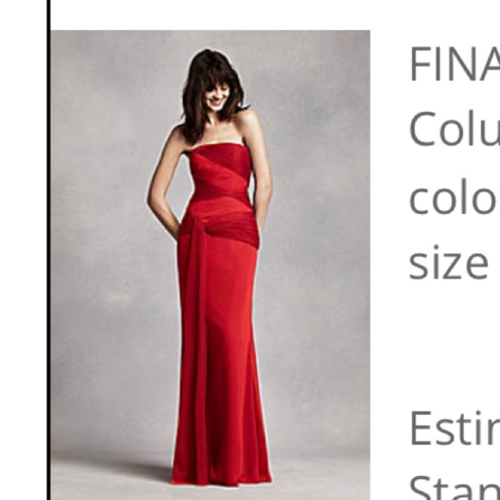 David’s bridal red formal dress size 10